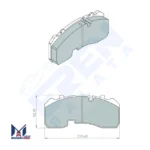 لنت ترمز دیسکی تریلی BPW کوچک