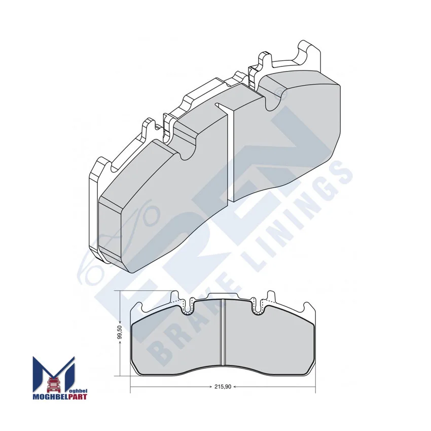 لنت ترمز دیسکی ولوو FH500 و رنو 280